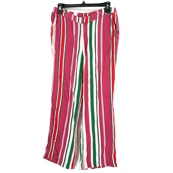 Free People size 6 striped purple pink white green red‎ pants - Picture 1 of 6